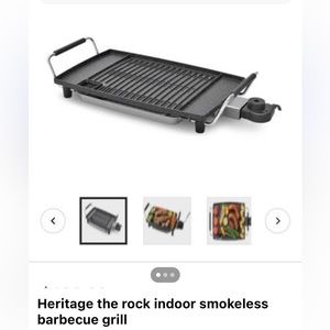 Heritage the rock indoor smokeless grill